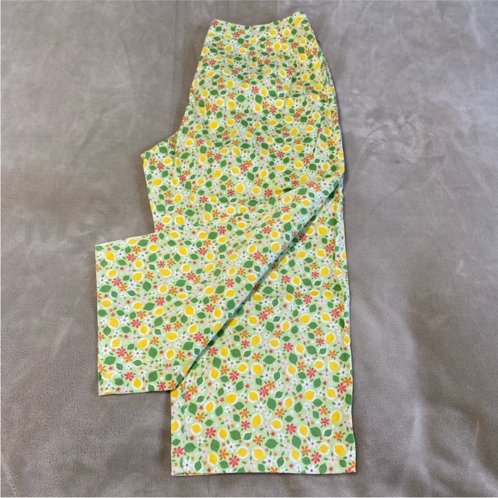 Westbound Lemon Lime Print Capri Pants